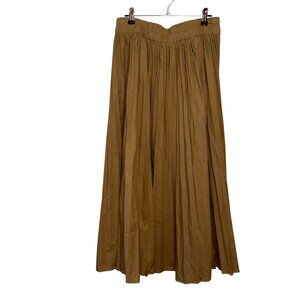 J.Crew Womens Camel Pleated Maxi Skirt Size S
